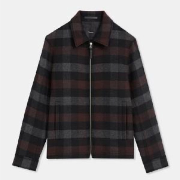 Theory Wyatt wool plaid shirt jacket - Picture 5 of 5
